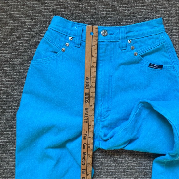 Ozark Mountain Bareback Jeans Vintage Blue Turqoise Western Rodeo - Picture 5 of 9